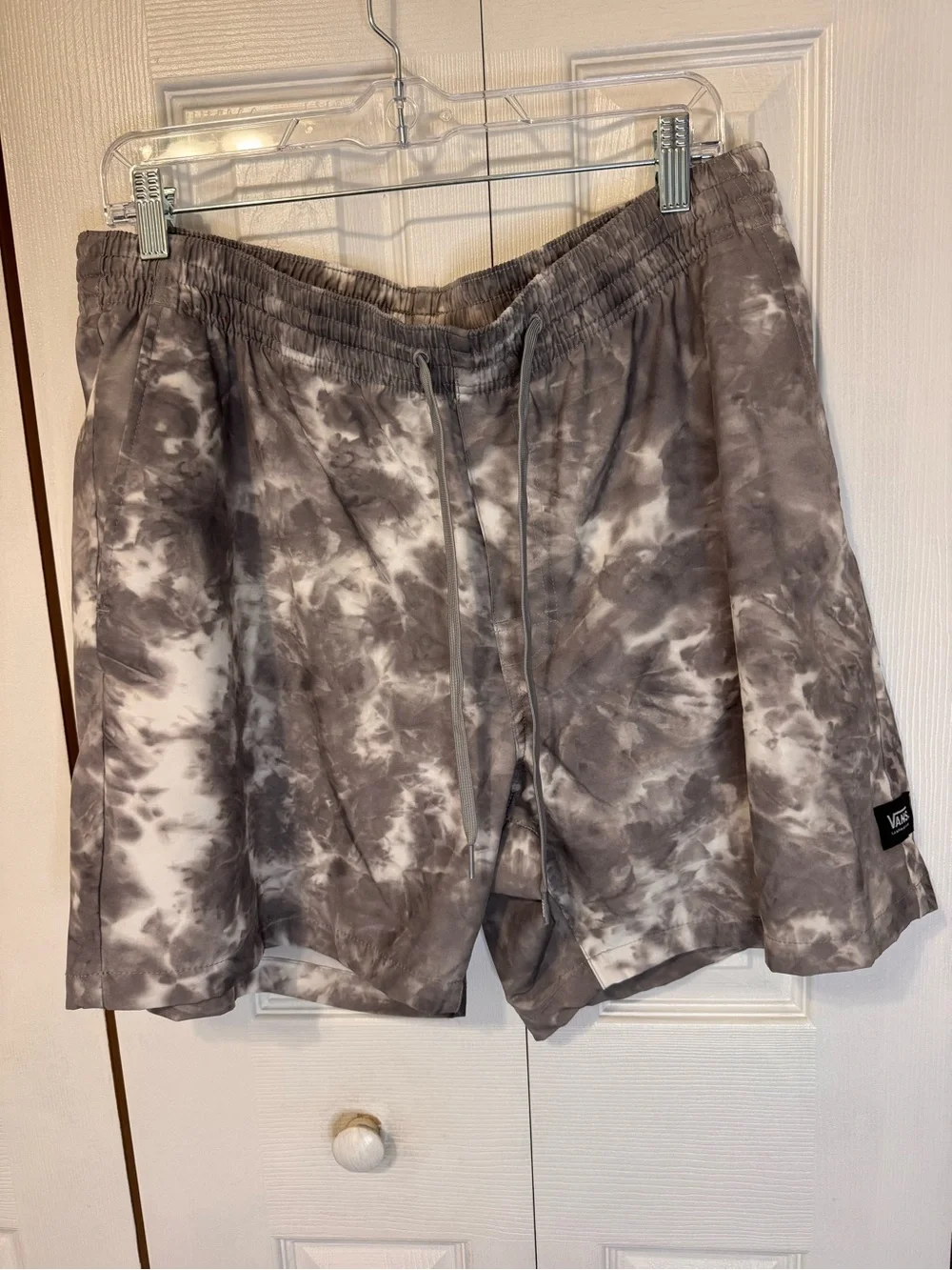 Vans Men’s Gray & White Tie-Dye Swim/Day Shorts Size XL